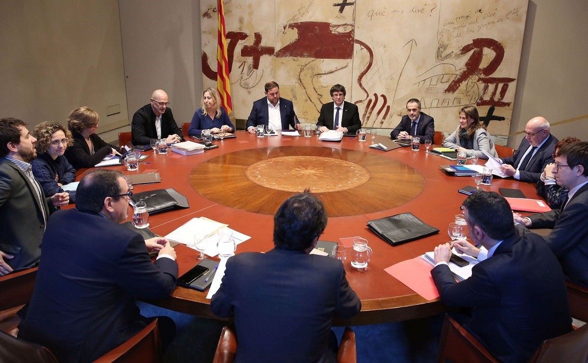 Una de les reunions del Govern de la Generalitat