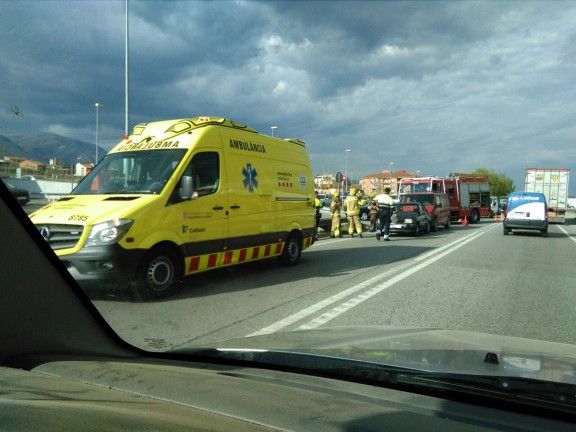 L'accident d'aquesta tarda a la C-35 a Sant Celoni