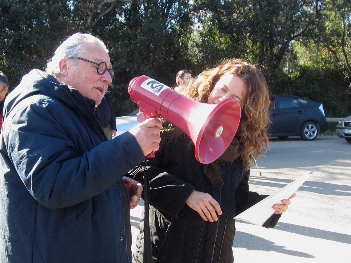 Francesc Luchetti en la manifestació per la defensa del Montseny del gener passat