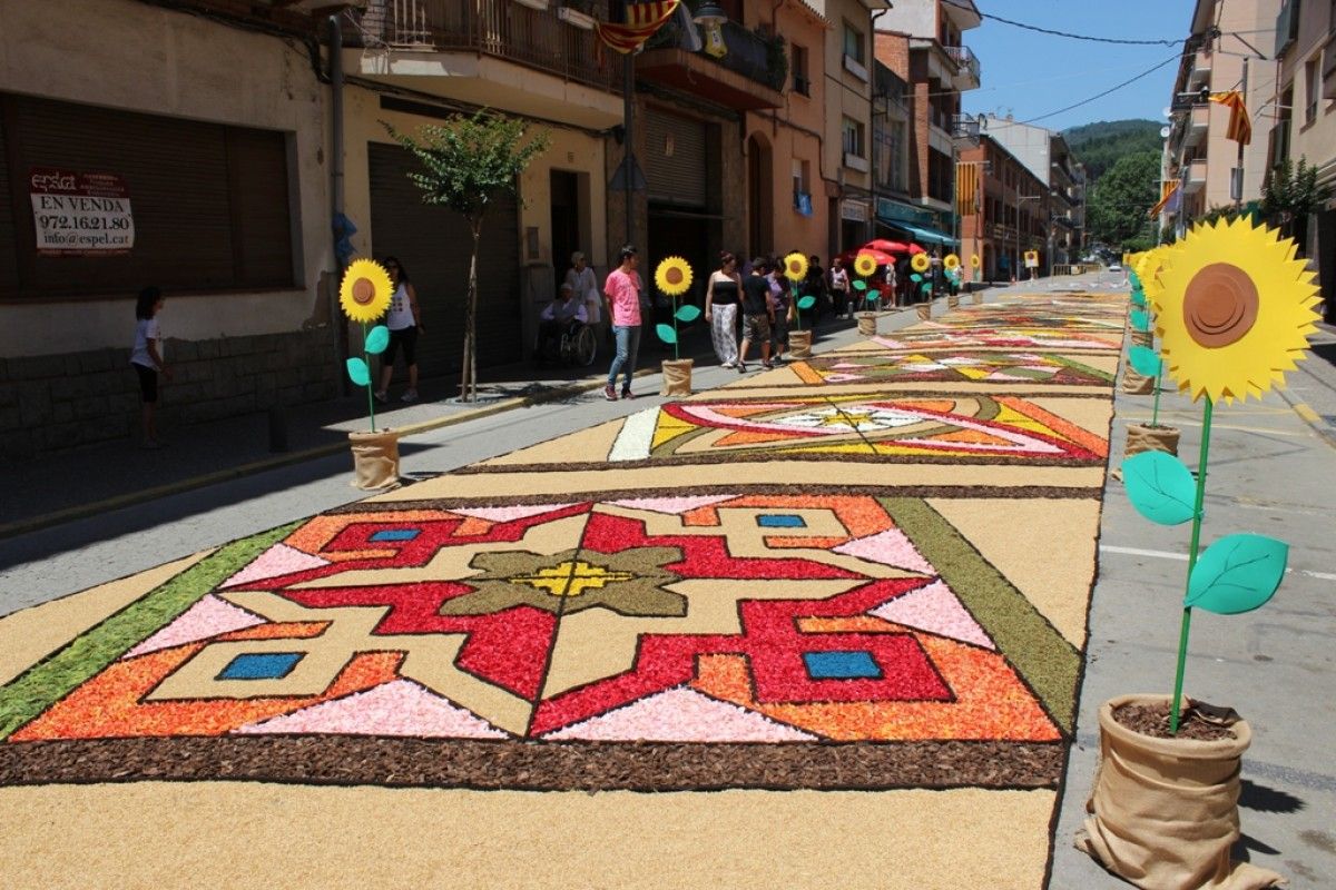 Mosaic florals dels veïns del carrer Segimon Folgueroles