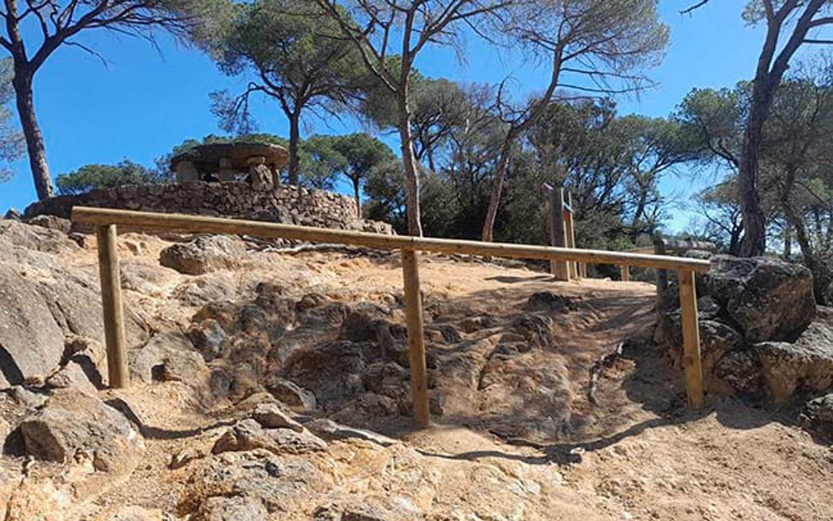 Restauració del camí de la pedra gentil al Parc del Montnegre a Vallgorguina.