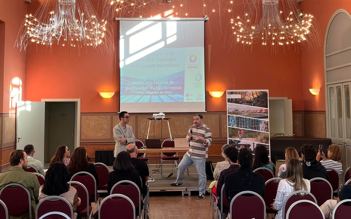 Un moment de la jornada de treball sobre el programa Biosphere adreçada a les empreses i als ens locals gestors de destinacions turístiques amb certificació.