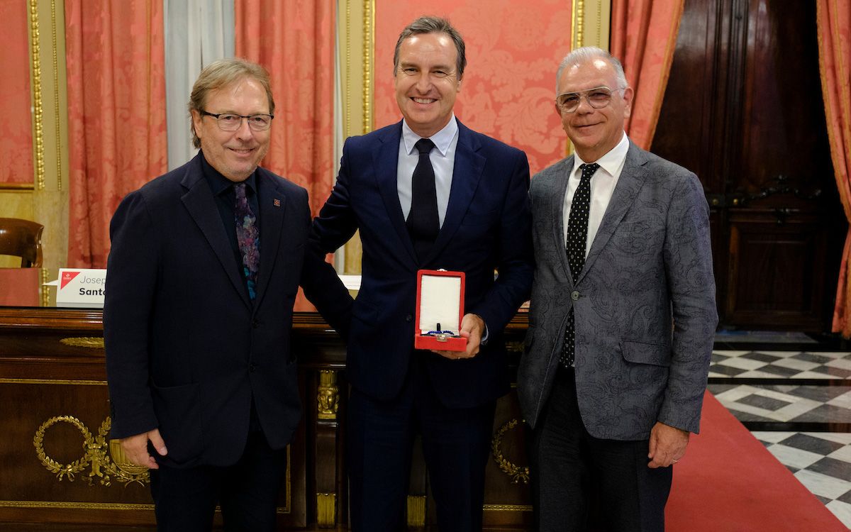 Carles Ayats, al centre de la imnatge, pre4sident de la Cambra de Comerç del Vallès Oriental del 2016 al 2019.