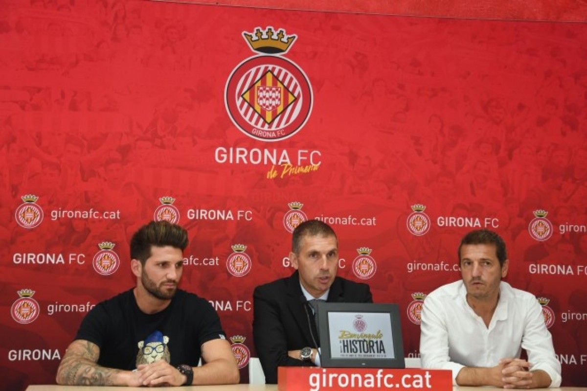 Presentació del celoní Carles Planas com a nou jugador del Girona FC
