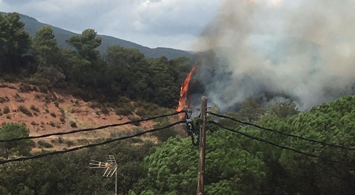 Incendi forestal a Sant Pere de Vilamajor
