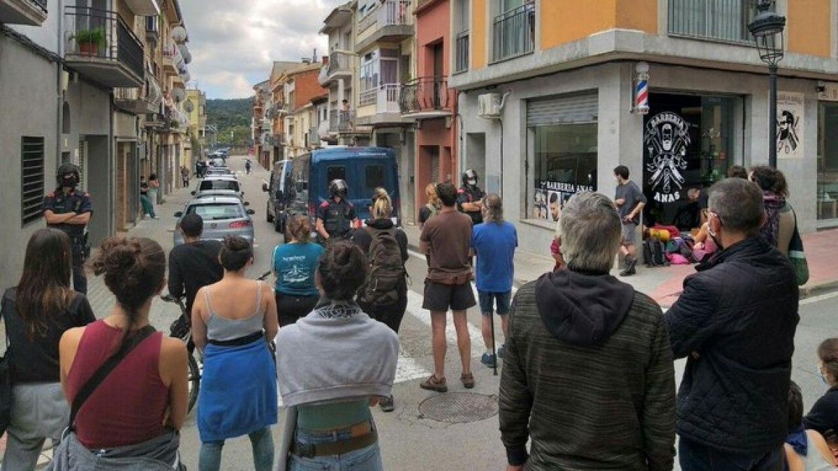 Nova acció de protesta de la PAHC Baix Montseny