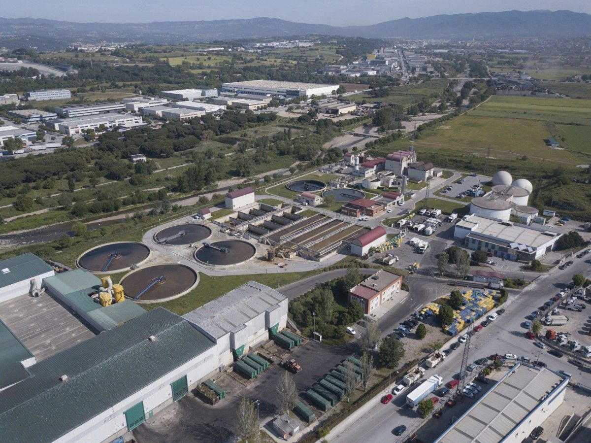 Imatge enregistrada amb dron d'un polígon industrial de Montmeló