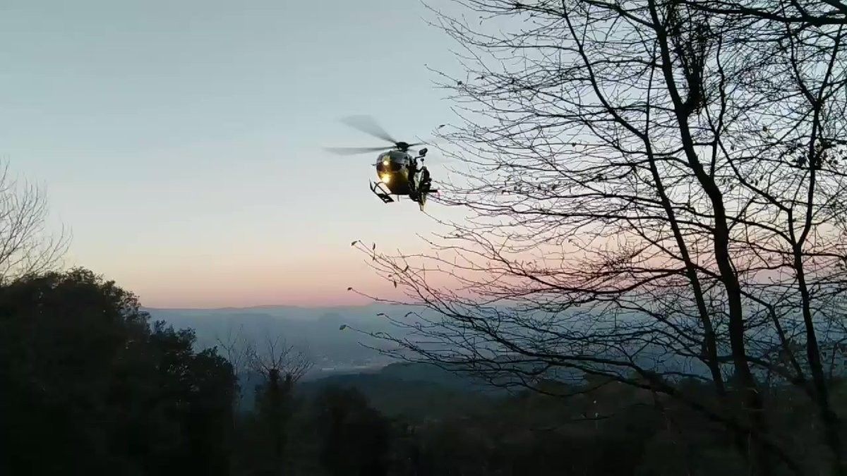 Helicòpter dels Bombers Grae a Sant Martí de Montnegre