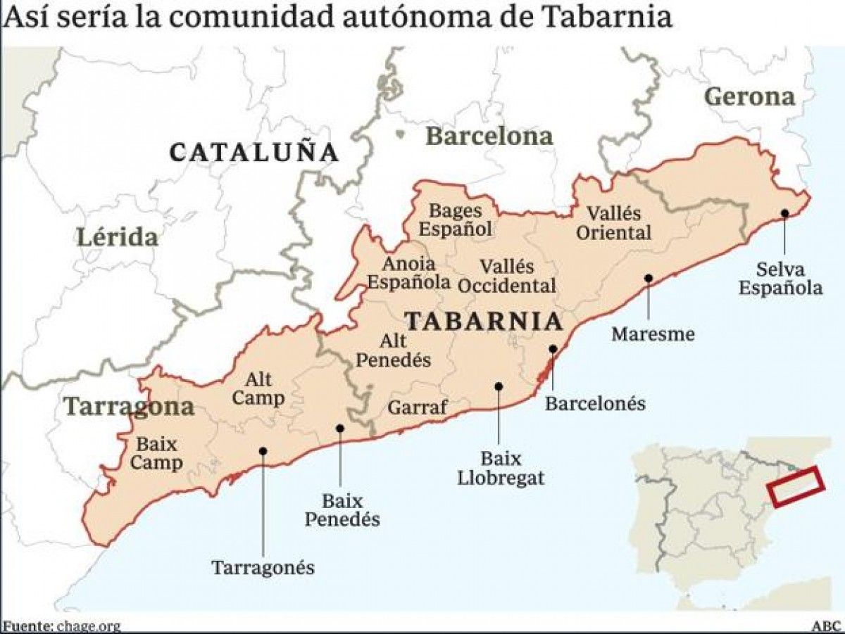 Tabàrnia amb la inclusió de la nova comarca Selva Española