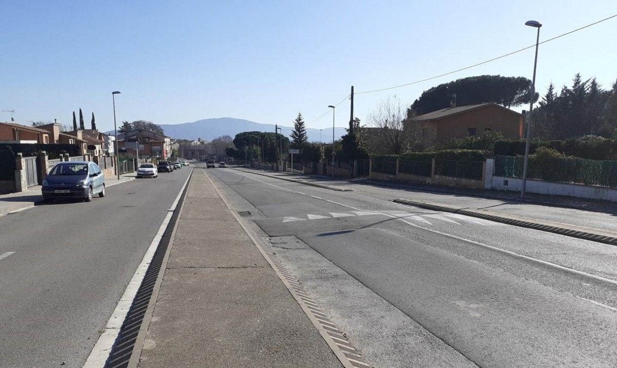 Projecte de nou pas de vianants a la BP-5107 a Sant Antoni de Vilamajor