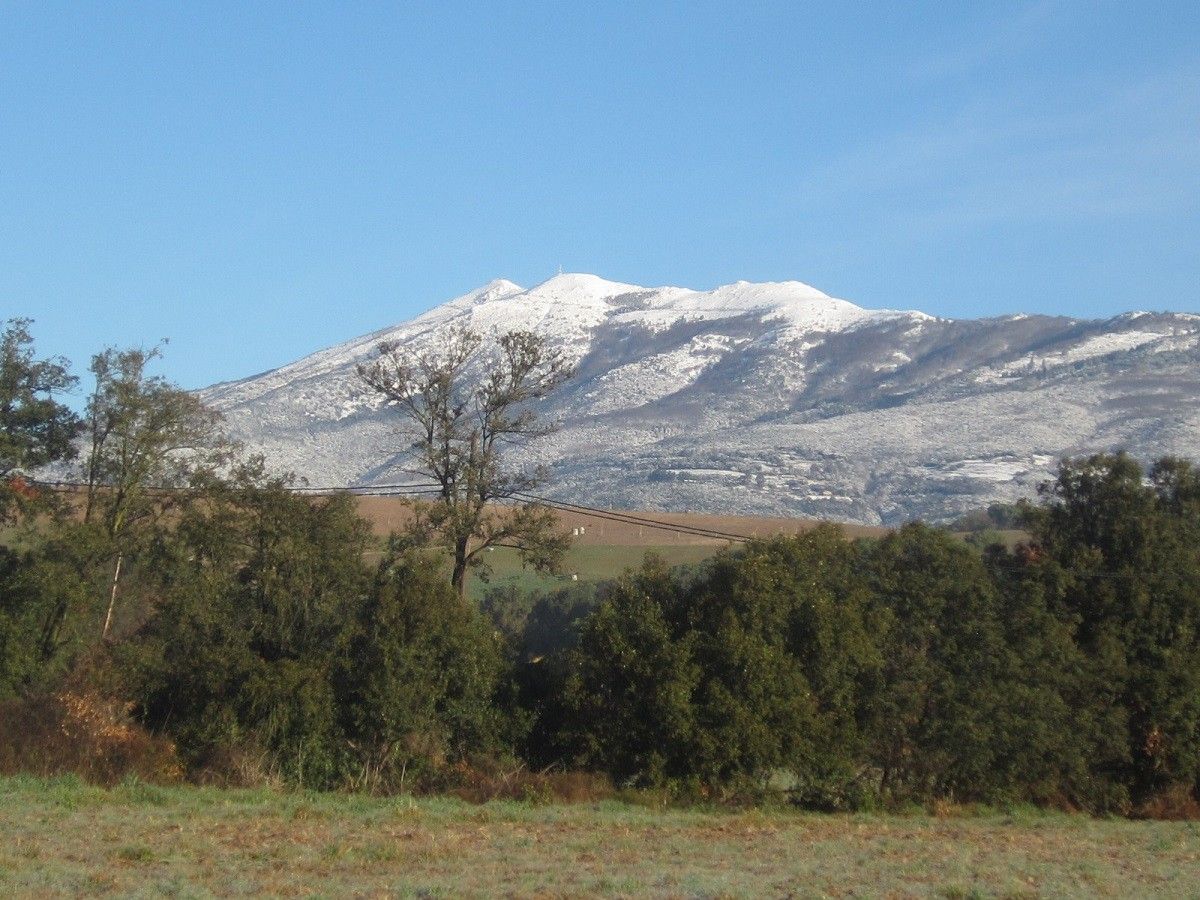 El Montseny nevat vist des de Santa Maria de Palautordera