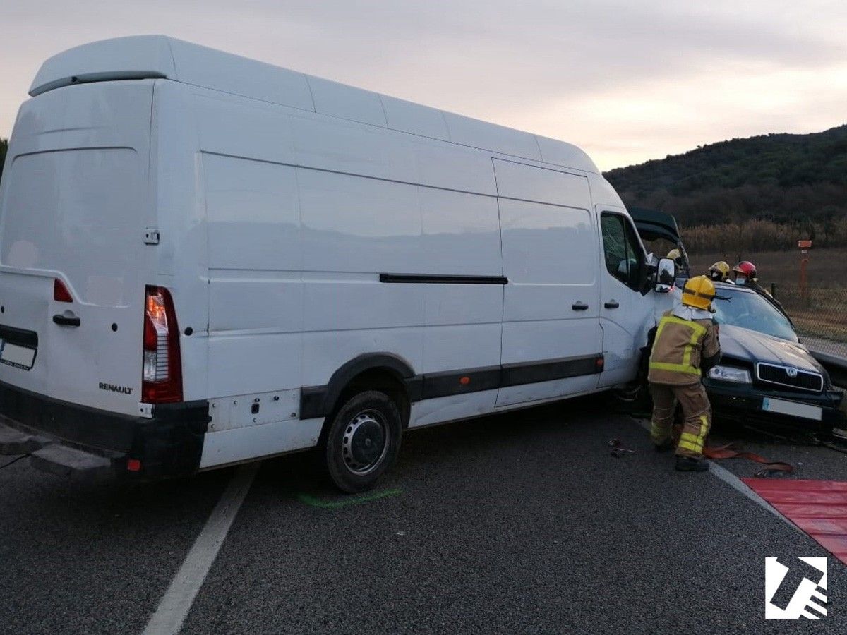 Punt de la C-35 on s'ha ocasionat l'accident al terme municipal de Llinars del Vallès