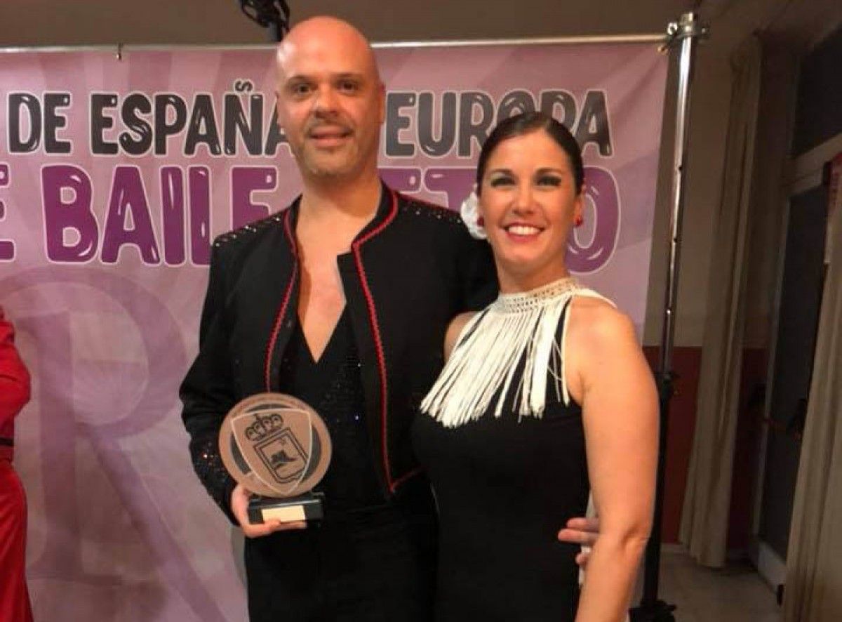 Juan Jesús Adán i Anabel terrón campions d'Europa de Ball Retro