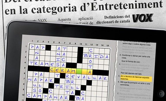 Vox presenta la primera aplicació per a iPad sobre mots encreuats en català.