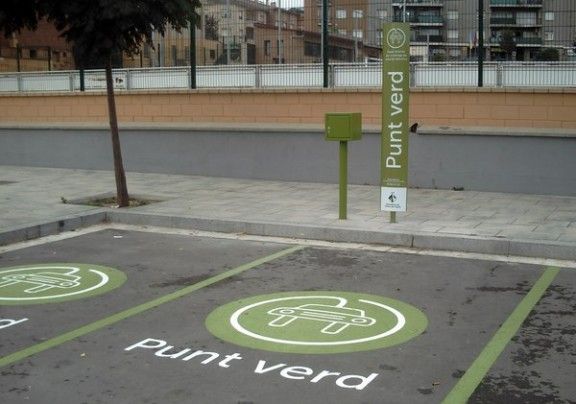 L'aparcament Punt Verds per a cotxes elèctrics