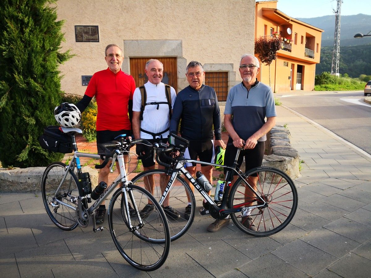 Els quatre palauencs que van amb bicicleta fins a Arjona