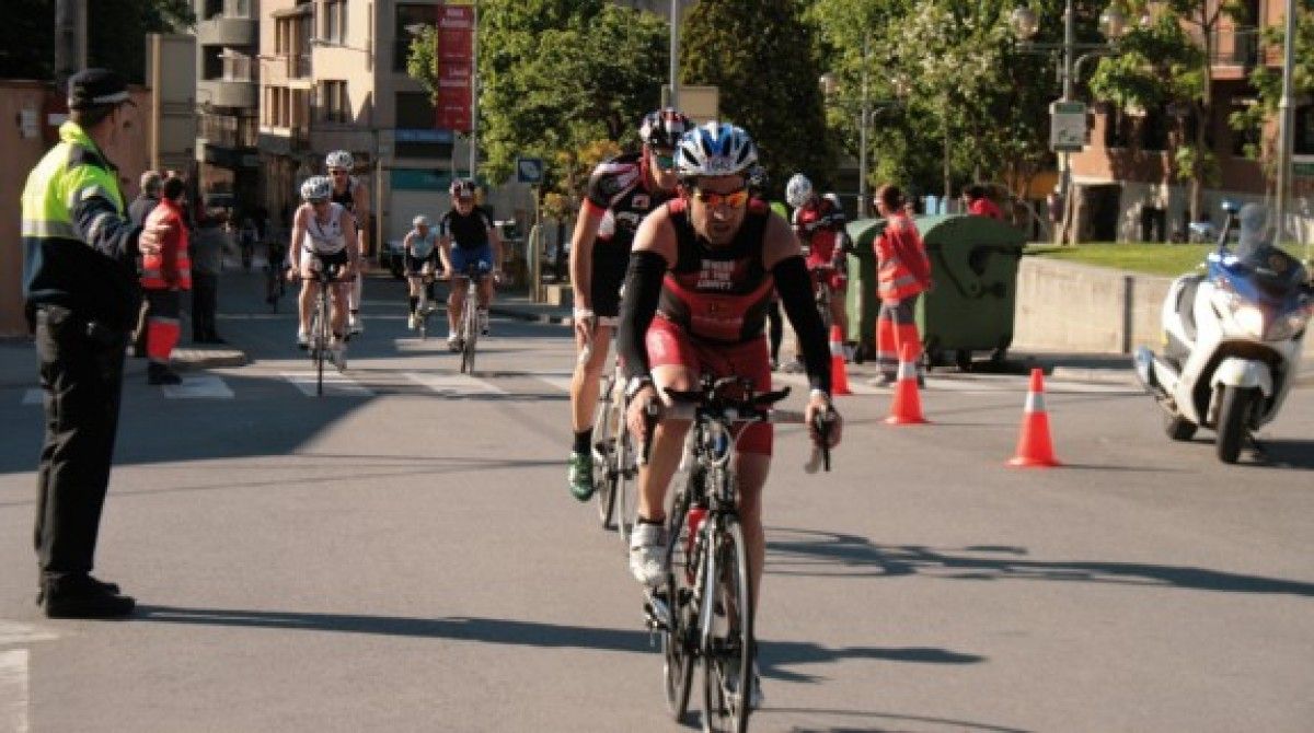 La prova ciclista de la Ironman passant per Sant Celoni