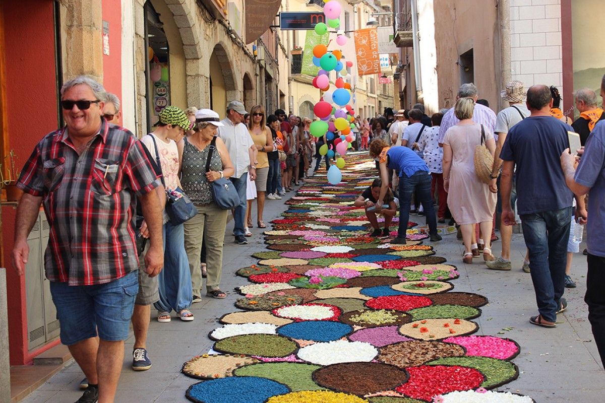 Els carrers d'Arbúcies tornaran a lluir amb les catifes