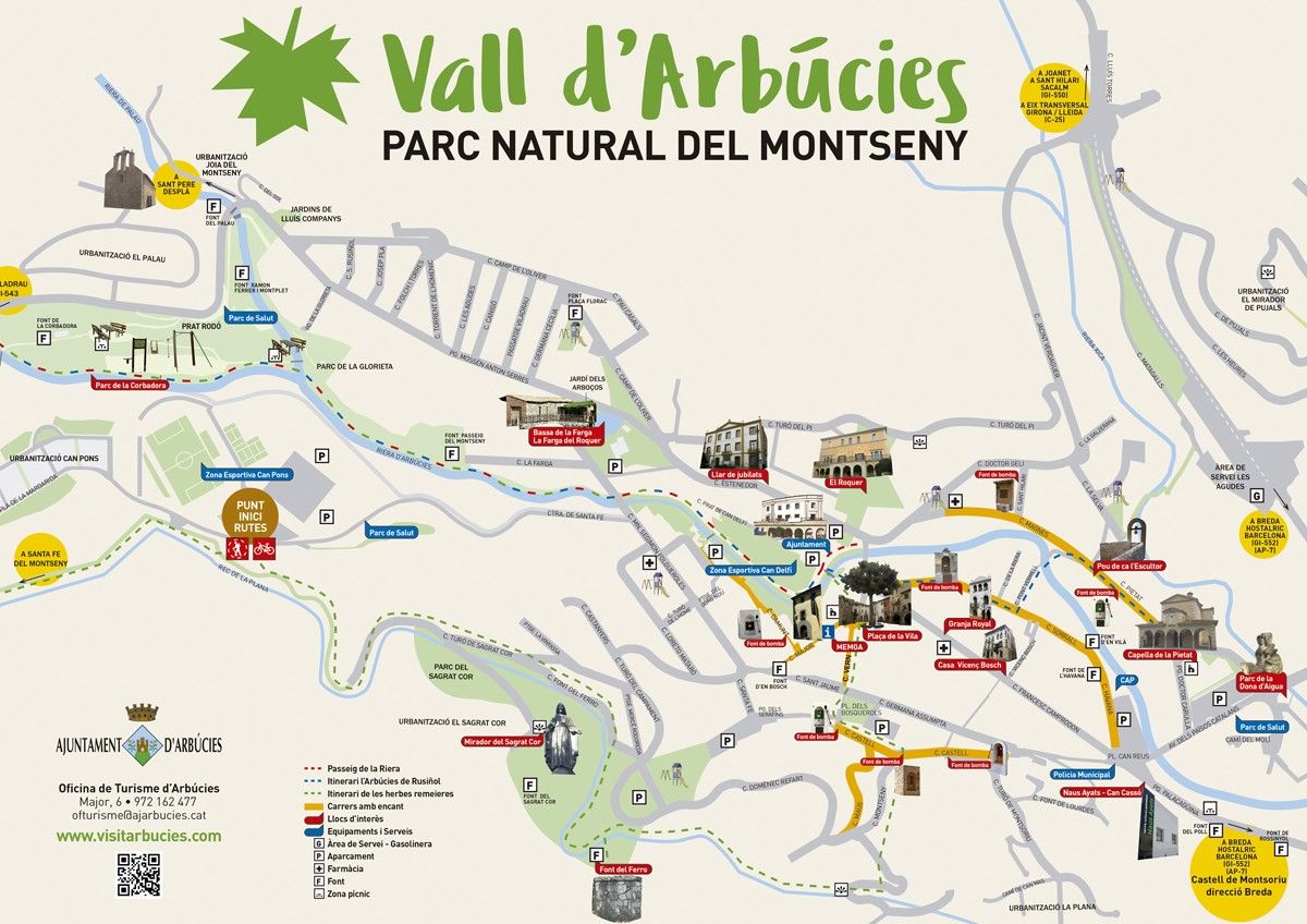 Mapa de la Vall d'Arbúcies