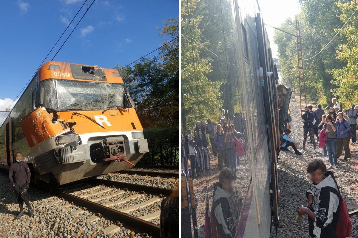 Circulació ferroviària  interrompuda entre Maçanet i Girona per un xoc amb un arbre  a la línia R11 