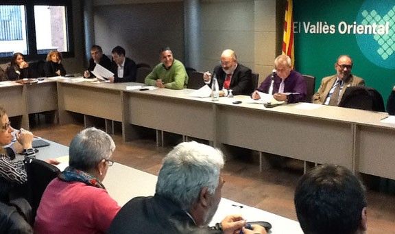 Trobada d'ajuntaments i Consell Comarcal del Vallès Oriental, aquest dimecres.