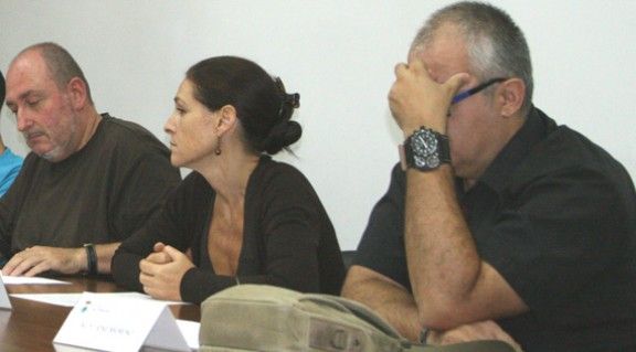 D'esquerra a dreta: José Urbano, Olga Díaz i F. José Moreno