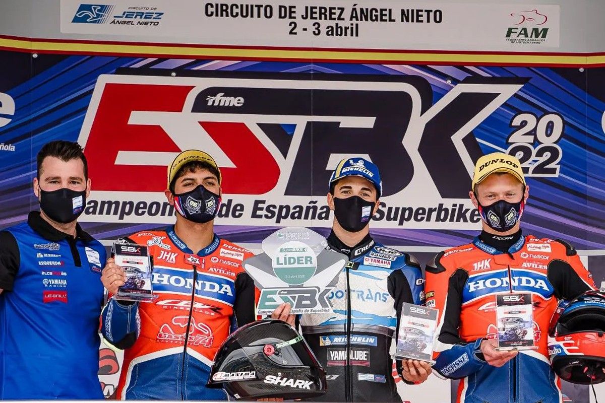 Óscar Gutiérrez primer líder del  Campionat d'Espanya de Superbike 2022
