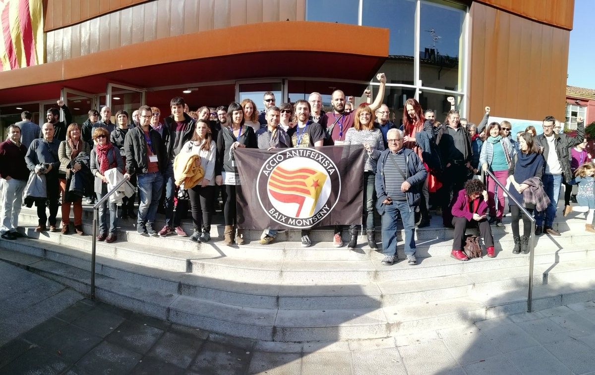 Protesta antifeixista a Sant celoni en solidaritat amb el moviment de Girona