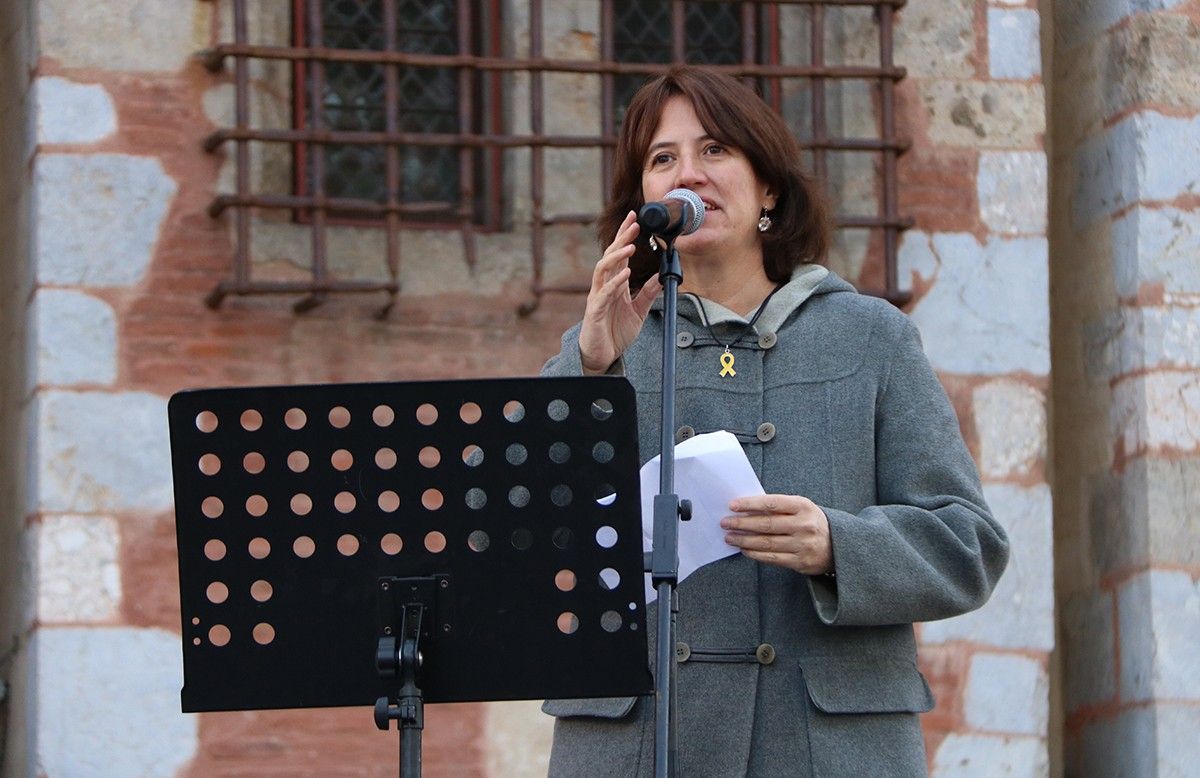 La presidenta de l'ANC, Elisenda Paluzie, en l'acte a la Catalunya Nord