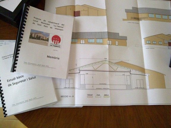 Plànols de la remodelació del local municipal La Fàbrica.