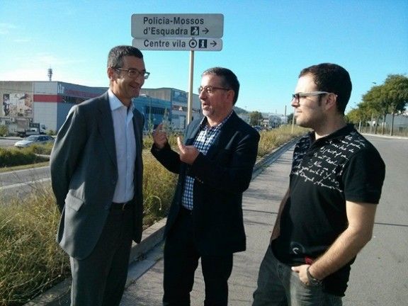 Jordi terrades, Joan Castaño i Eduard Vallhonesta a l'alçada d'on s'haurien de fer les obres de la C35 de la Porta de Migdia 