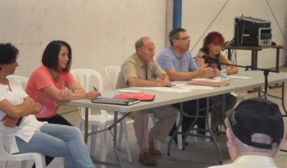 Intervenció de l'alcalde de Santa Maria de Palautordera, Jordi Xena, a l'assemblea de veïns