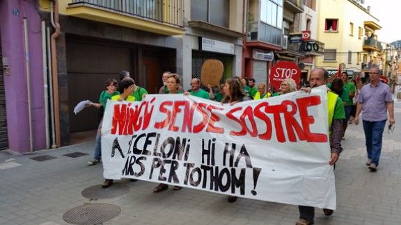 Les actuacionsa de la PAH Baix Montseny ja fan negociar a tres bandes amb els banc i l'Ajuntament