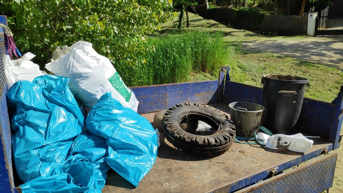 Alguns dels residus recollits a Vallgorguina aquesta tarda