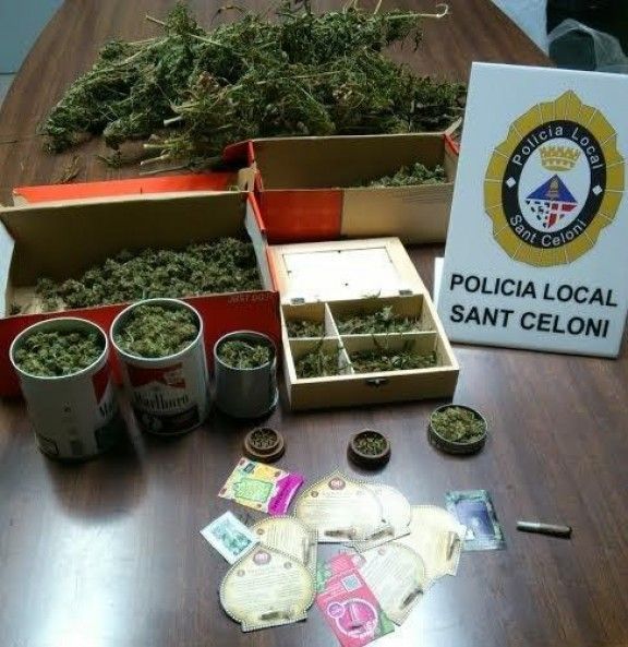 La droga comissada per la Policia Local de Sant Celoni