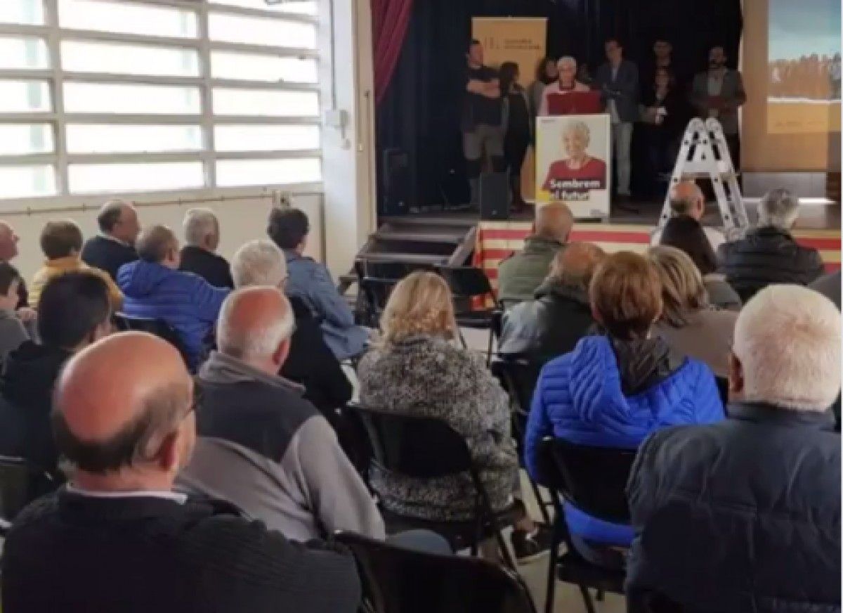 Un moment de la presentació de la candidatura d'ERC Vallgorguina