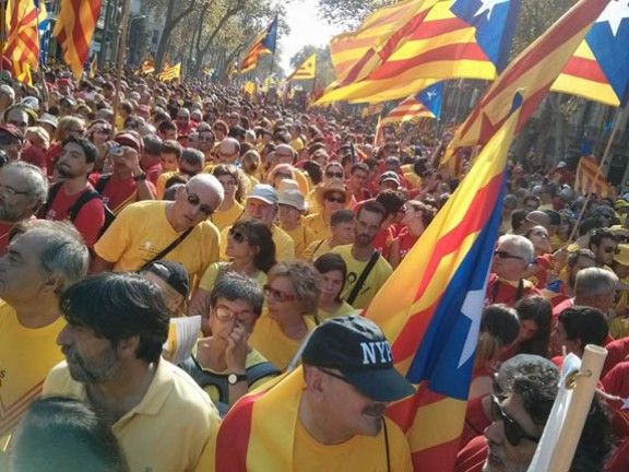 La manifestació de l'11 de Setembre de 2014 a Barcelona serà difícil d'oblidar