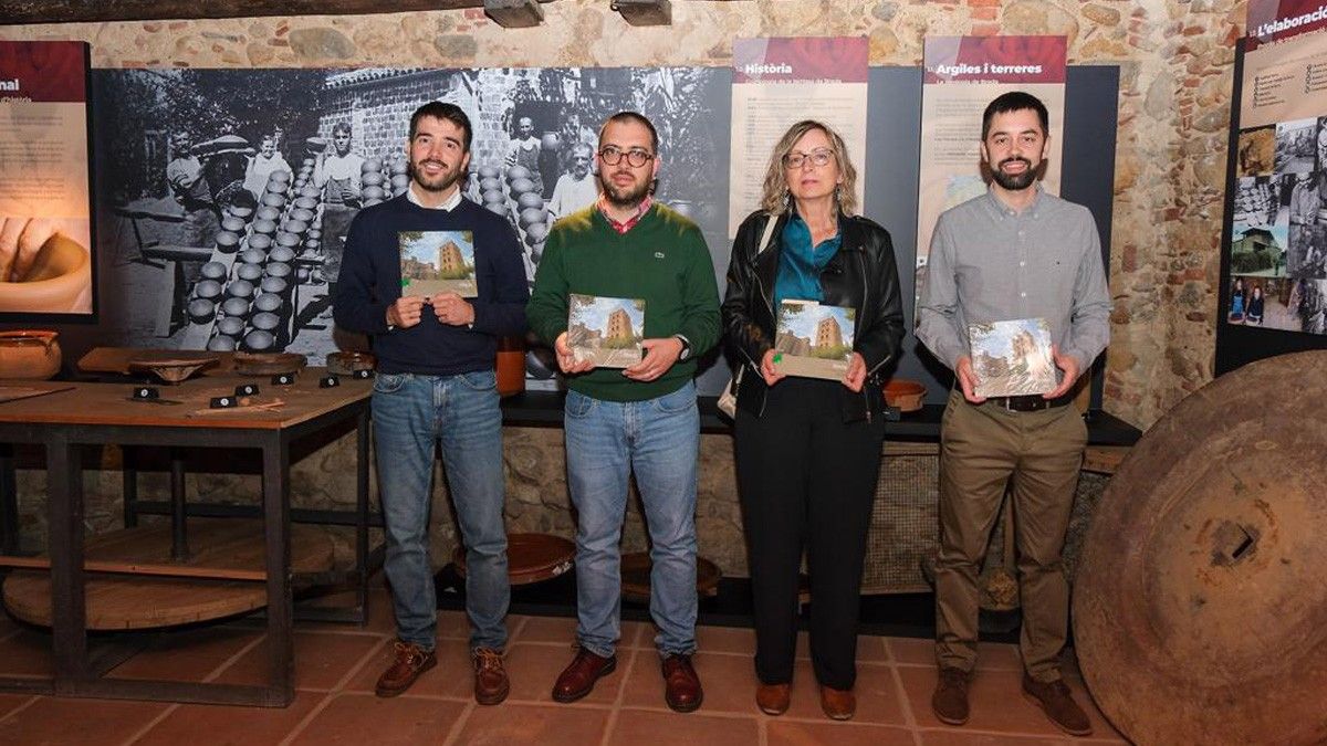 Presentació de la monografia Breda. D'esquerra a dreta: Arnau Prat, Andreu Pujol, Rosa Maria Gil i Nil Papiol