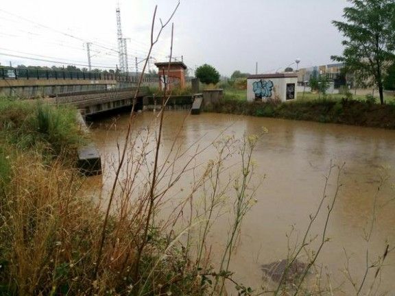Les últimes pluges van provocar inundacions al Baix Montseny, com aquesta a Riells i Viabrea