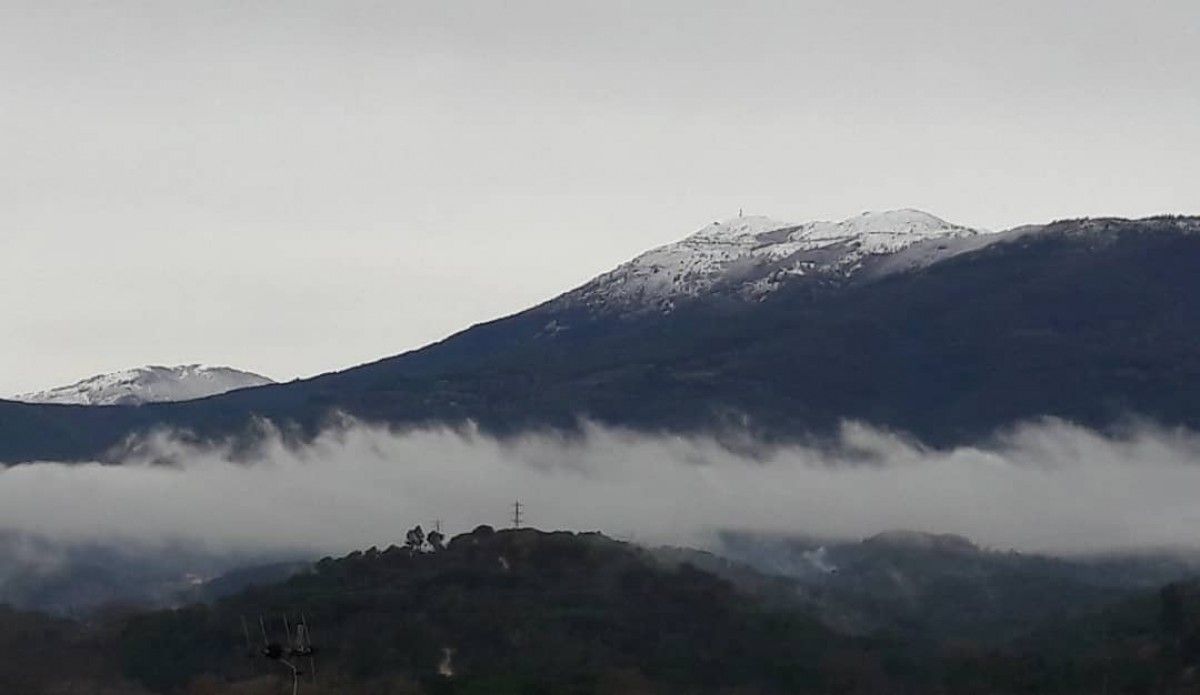 Primera nevada de l'any 2020 al Montseny
