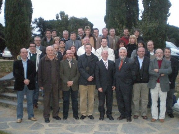 Alcaldes i regidors del Baix Montseny en una jornada de treball celebrada a Llinars del Vallès.