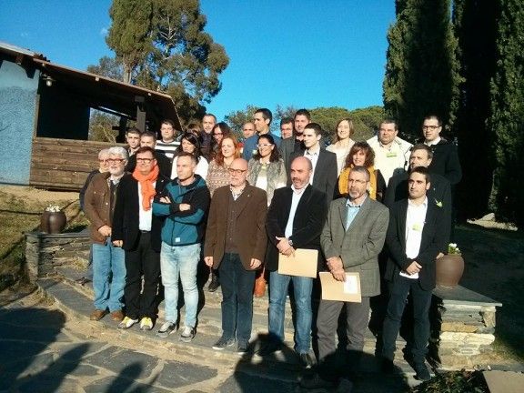 Alcaldes, alcaldesses, regidors i regidores del Baix Montseny en la jornada de treball de Can Putxet.