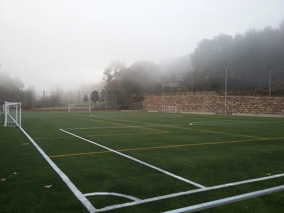 Una panoràmica del nou camp de futbol de Vallgorguina.