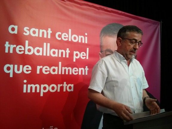 Joan Castaño en la darrera campanya de les eleccions municipals.