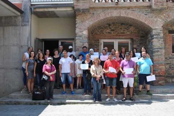 Participants en el Pla d'Ocupació RMI a Sant Celoni.