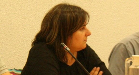 Montserrat Márquez en una sessió plenària de4 l?Ajuntament de Sant Celoni
