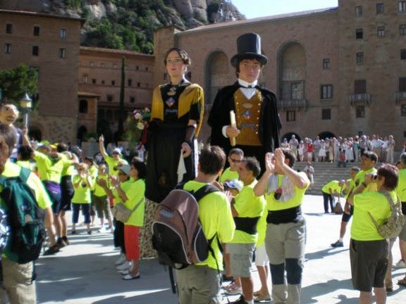 Els Gegants de Sant Celoni ja van anar a peu de Sant Celoni a Montserrat