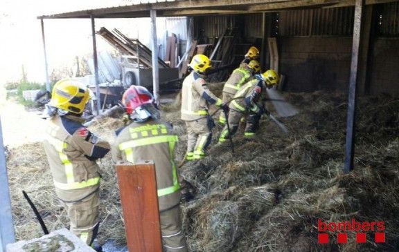 Els bombers han extingit el foc en un cobert de Palau