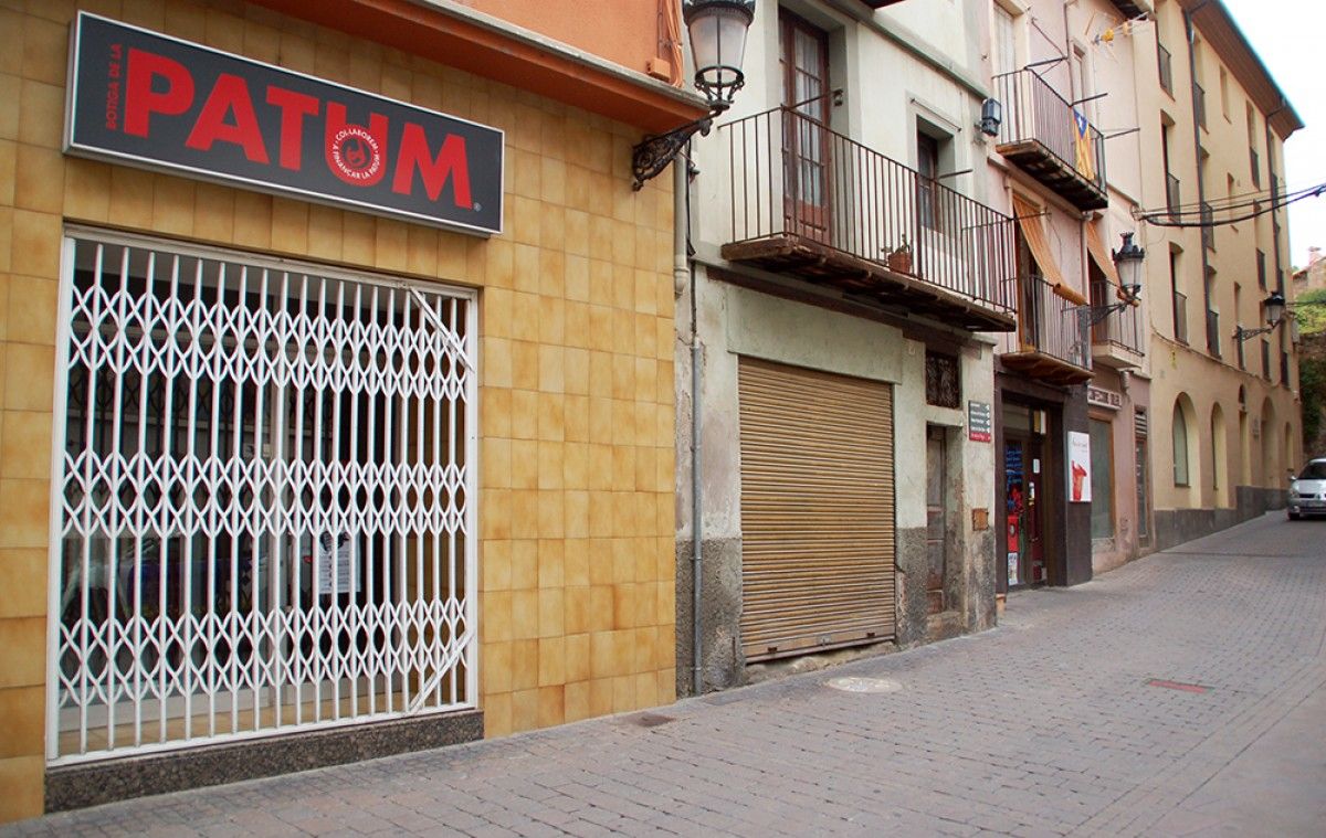 Un dels locals que es vol obrir per Patum, just al costat de la botiga oficial de la festa, a la plaça Doctor Saló.
