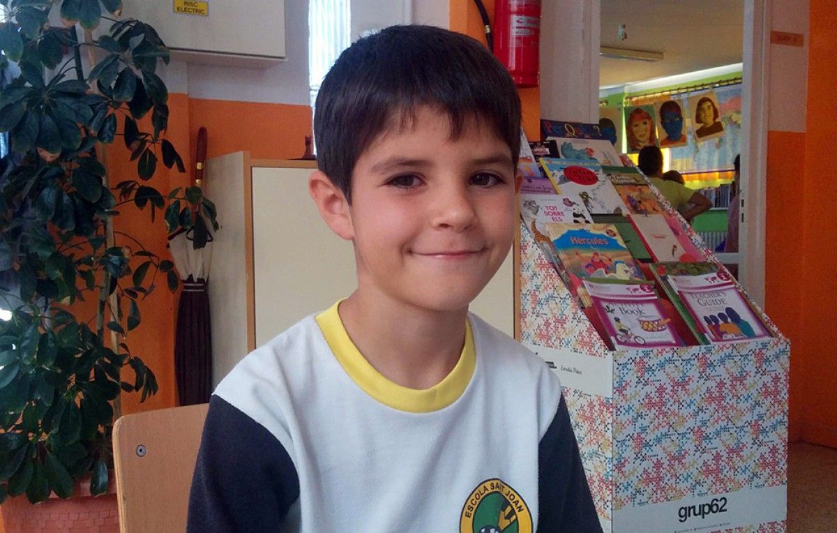 El jove alumne de l'escola de Sant Joan.